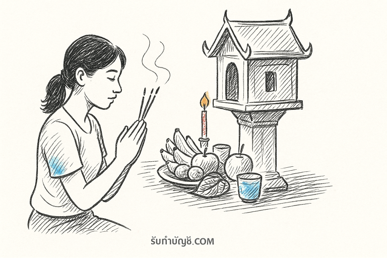 คำอธิษฐาน ไหว้ผีบ้านผีเรือน