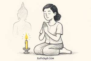 คำอธิษฐาน เข้าพรรษาพุทธศาสนาพระสงฆ์จะจำพรรษาเป็นเวลา 3 เดือน