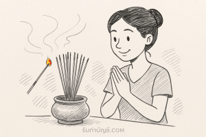 จุดธูป 36 ดอกคำอธิษฐานโบราณยาวนานความหมายเทพพรหมขอพรขอ