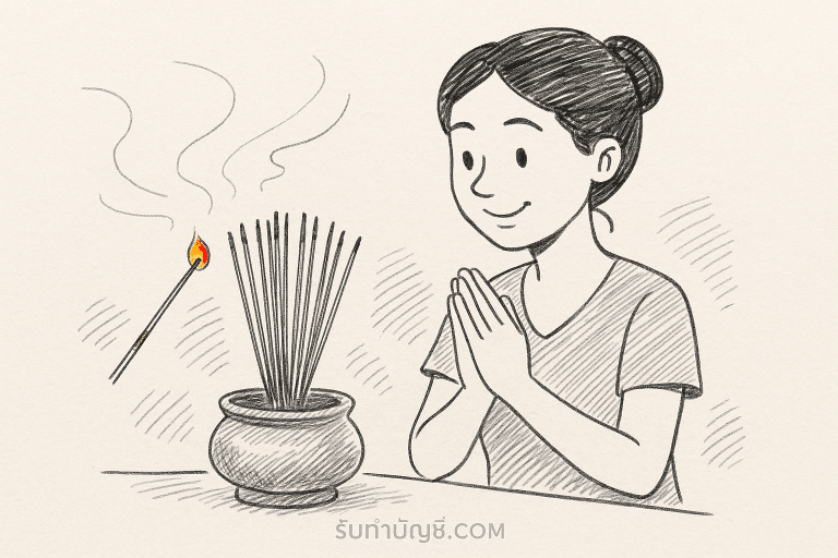 จุดธูป 36 ดอก คำอธิษฐาน