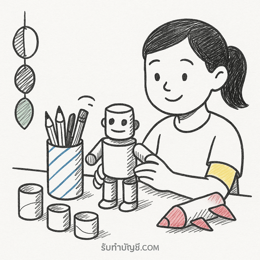 สิ่ง ประดิษฐ์ จาก แกน กระดาษ ทิช ชู่