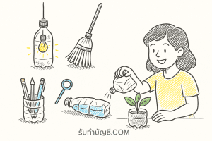 สิ่งประดิษฐ์ด้วยขวดน้ำโลก 5 มาทางออกความสนใจอย่างมากประหยัด?