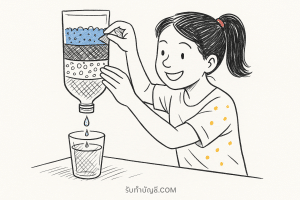 ทําเองสิ่งประดิษฐ์เครื่องกรองน้ำอย่างง่าย 5 หากรองสามารถเอง?