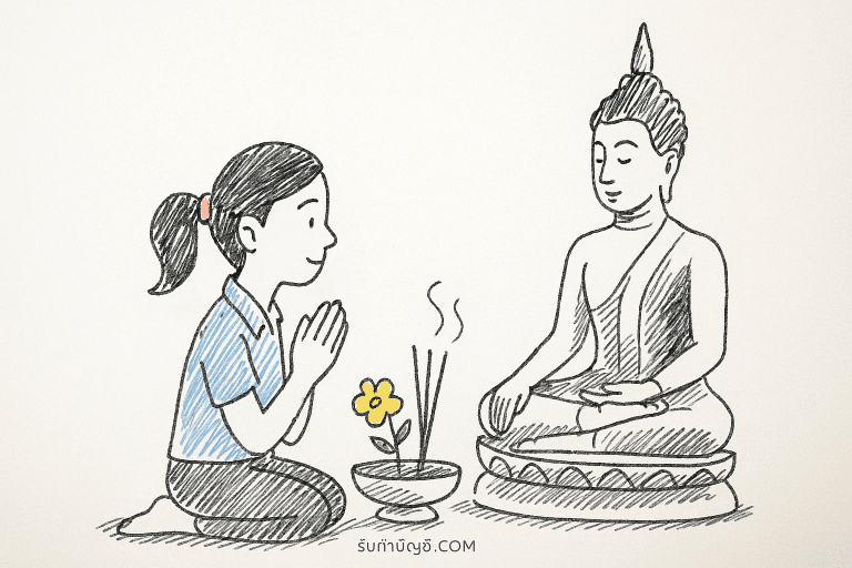 คำอธิษฐาน อัญเชิญเทวดาและขอพรพระ