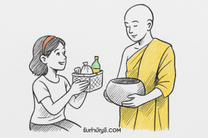 รวม 9 คําถวายสังฆทานแบบไม่มีอาหาร ประกอบเสมอหลายอาจสามารถ