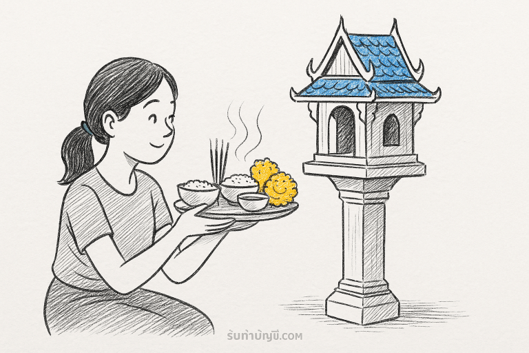 คำ บูชา ถวาย อาหาร พระภูมิ เจ้าที่