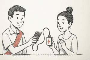 บริการชาร์จแบตเตอรี่โทรศัพท์มือถือที่สะดวกและรวดเร็ว ฉบับเข้