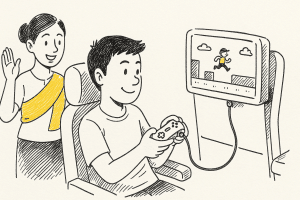 บริการเกมส์ที่น่าสนใจบนเครื่องบินเพื่อความบันเทิง ฉบับเข้าใจ