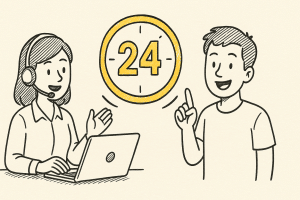 บริการตลอด 24 ชั่วโมงเพื่อความสะดวกของลูกค้า ฉบับเข้าใจง่าย