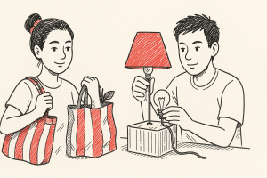 ของ เหลือใช้ สิ่ง ประดิษฐ์ ของ เหลือใช้ (leftovers, inventio