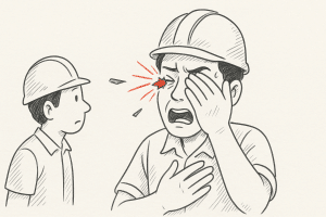 อันตรายที่เกิดจากสิ่งแปลกปลอมเศษเหล็กเข้าตา ฉบับเข้าใจง่าย อ